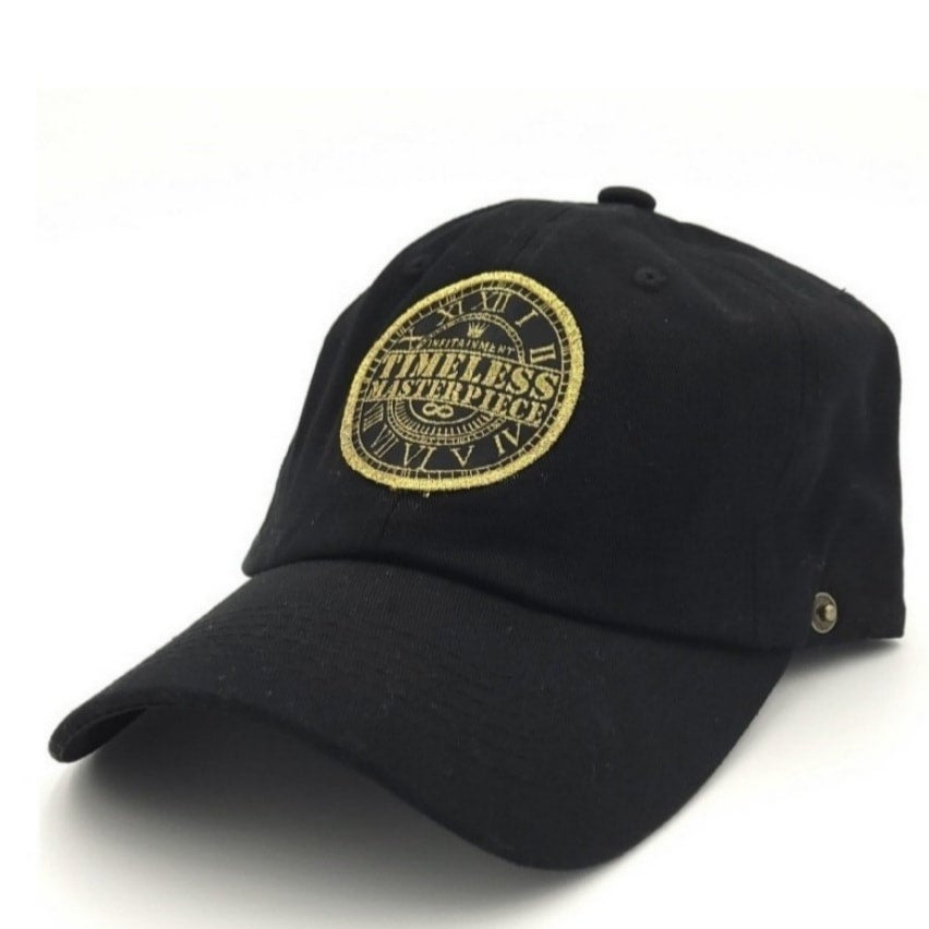 Black and clearance gold dad hat